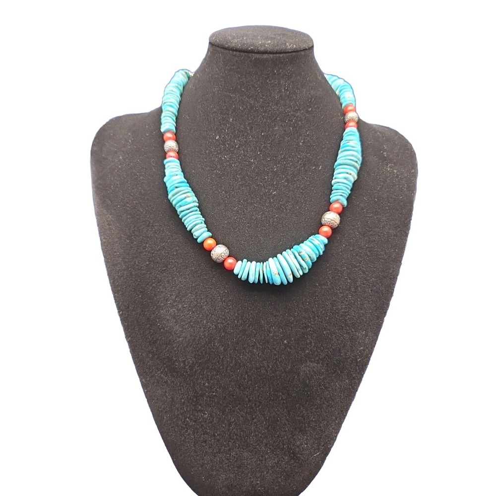 Carolyn Pollack american West Sterling Turquoise Necklace New Stunning New